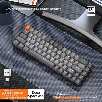 Wireless Mechanical Keyboard Bluetooth Dual Mode Hot-Swappable