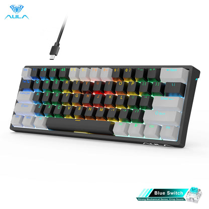 AULA RGB 60 Percent Wired Gaming Mechanical Keyboard Mini