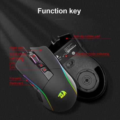 REDRAGON Lonewolf G105 RGB USB Wired Gaming Mouse