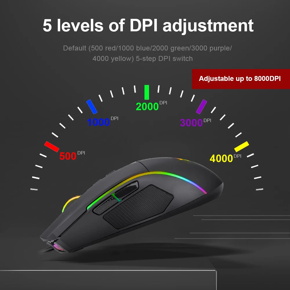 REDRAGON Lonewolf G105 RGB USB Wired Gaming Mouse