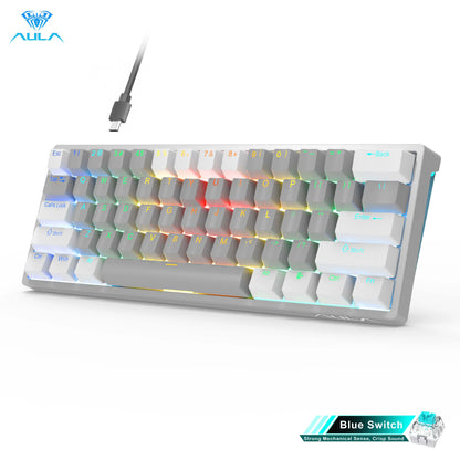 AULA RGB 60 Percent Wired Gaming Mechanical Keyboard Mini